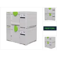 Festool Systainer Set 2x SYS3 M 237 ( 2x 204843 ) 21,4 Liter 396x296x237mm Werkzeugkoffer koppelbar