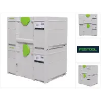 Festool Systainer Set 2x SYS3 M 337 ( 2x 204844 ) 32,4 Liter 396x296x337mm Werkzeugkoffer koppelbar