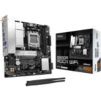 Asrock B850M Rock WiFi, AMD, Sockel AM5, AMD Ryzen 7000 Series, AMD Ryzen 8000 Series, AMD Ryzen 9000 Series, DDR5-SDRAM, 128 GB, DIMM
