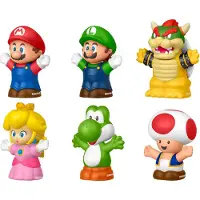Fisher-Price Little People My Mario Figurenset mit 6 Charakteren für Kleinkinder und Kinder, 1,5 Jahr(e), Mehrfarbig, Stoff, Kunststoff