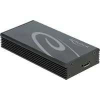 DeLOCK Externes Gehäuse für M.2 NVMe PCIe SSD mit SuperSpeed USB 20 Gbps (USB 3.2 Gen 2x2) USB Type-C Buchse, M.2, M.2, USB Anschluss, Schwarz