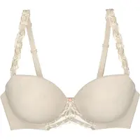 Triumph Balconette-BH "Wild Azalea Florale WHP" mehrfarbige Spitzendetails, Satin-Jacquard, glatte Spacer-Cups