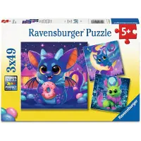 Ravensburger Kinderpuzzle 3x49 Teile - Monsterchen