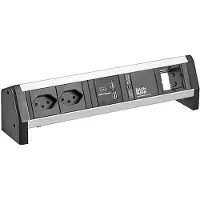 Bachmann DESK 1 Facility System, 2xCH, 1xUSB double-Charger, 1xblanking for Custom Modul, with GST18