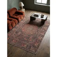 KADIMA DESIGN Teppich Rot waschbar | Orientalischer Vintage Stil | Flachgewebe | Pflegeleicht | 152x230cm