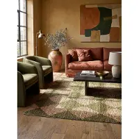 KADIMA DESIGN Jute Teppich Flachgewebe Rautenmuster Handgefertigt Naturfaser | 160x230cm