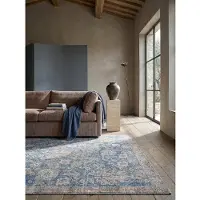 KADIMA DESIGN Teppich Flachgewebe Waschbar Blau | Vintage Orientalisches Design | Pflegeleicht & Robust | 152x230cm