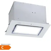 Klarstein Dunstabzugshaube Unterbau, Einbau-Dunstabzugshaube Flach mit Spülmaschinenfestem Aluminium-Fettfilter, 506m³/h Luftstrom, LEDs, Abzugshaube aus Stahl, Dunstabzugshaube ohne Abluftrohr