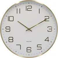 Karlsson - Wanduhr Elegance Glow - Weiß - 40x40x4,3 cm
