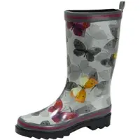 Beck 853 50 Damen Regenstiefel Schmetterling Grau-Multi, Grau, Gr. 42