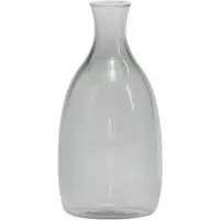 Zafferano Vase Un Fiore 150 aus mundgeblasenem Borosilikatglas, elegantes Design in Grau mit weißer Verzierung, Fassungsvermögen 150 cl, ideal für Blumensträuße