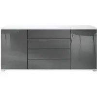 Vladon SIDEBOARD Faro Grau Hochglanz