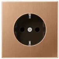 JUNG BRG1520N SCHUKO-Steckdose, 16 A 250 V ~, ohne Krallen, Metall, PVD-beschichtet, Serie LS, Bronze gebürstet BRG 1520 N