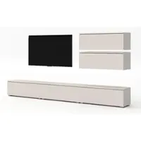 AX Living Anbauwand Loriano V Wohnwand beige Kaschmir 300 cm breit