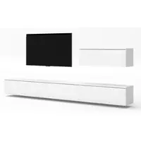 AX Living Wohnwand weiß Loriano IV Matt/Hochglanz Anbauwand 300 cm