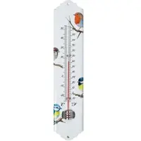 Homescapes INNEN- & Außenthermometer weiß mit Vogelmotiv
