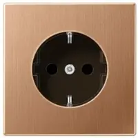 JUNG BRG1521KI SCHUKO-Steckdose, 16 A 250 V ~, Schraubklemmen, Safety Plus, Metall, PVD-beschichtet, Serie LS, Bronze gebürstet BRG 1521 KI