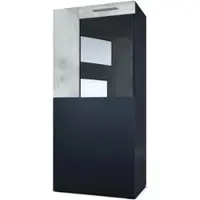 Vladon VITRINE Movie Absetzungen in Beton Oxid Optik