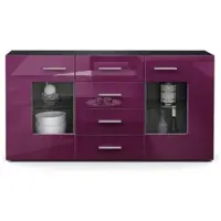 Vladon SIDEBOARD Noah Brombeer Hochglanz