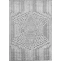 KADIMA DESIGN Küchenteppich Skandinavischer 3D-Design Wetterfest Waschbar Strapazierfähig | Läufer Silber 80x250 cm Balkon Terrasse | ENGADIN –