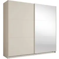 AX Living Keiderschrank Schiebetüren Spiegel Lunoria 221 cm Kaschmir