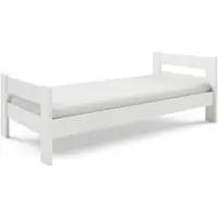 Masseno Kinderbett OSCARO 90x200 cm Einzelbett für Mädchen und Jungs, Holz, Weiß