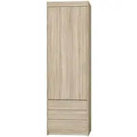 Masseno Drehtürenschrank ELENORA 60 cm Kleiderschrank Schlafzimmer Schrank 1-türig Sonoma Eiche