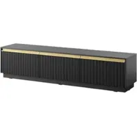 Masseno TV-Schrank MAESTRO 180 cm Fernsehschrank mit 3 Türen TV-Lowboard für Wohnzimmer Modern 180x39x42 cm Schwarz / Schwarz