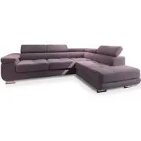 Masseno Ecksofa SELVA R-S mit Schlaffunktion L-Form, Sofa mit Bettkasten, Wohnzimmersofa, Couch, Soffa, Bettsofa, Couchgarnitur- Lila, MONOLITH 62