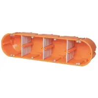 F-tronic Mehrfach-Gerätedose, 3/4-fach, Hohlwand oder Unterputz, Ø60/68mm, 63mm Tiefe, massiv - Auswahl: 4-fach - Montageart: Hohlwand