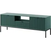 Masseno TV-Schrank STELLARE 154 cm Fernsehschrank mit 1 Schubladen und 2 Türen TV-Lowboard für Wohnzimmer Modern 154x39x56 cm Hellgrün / Hellgrün