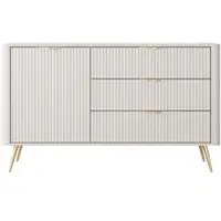 AX Living Modern Schubladen Sideboard Vespasia 138 T3S – 138,2cm Beige