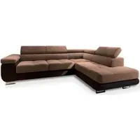 Masseno Ecksofa SELVA R-S mit Schlaffunktion L-Form, Sofa mit Bettkasten, Wohnzimmersofa, Couch, Soffa, Bettsofa, Couchgarnitur- Beige, MONOLITH 09 + MONOLITH 29