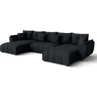 AX Living Couch U Form mit Schlaffunktion Antalya 382 cm schwarz