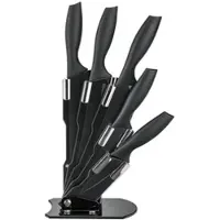 Modern Living Messerblock Melly in Schwarz, 9-teilig