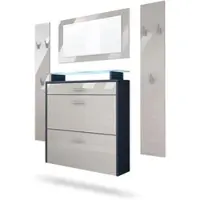 Vladon GARDEROBE Malea Fronten in Sandgrau Hochglanz
