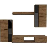 AX Living Hochwertige Wohnwand Formilo 240 cm – Modern & Lefkas Eiche