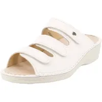 Finn Comfort Bequeme Pantolette Pisa, Damen, Weiß, Leder, NEU - Damenschuhe Pantolette / Zehentrenner, Weiß