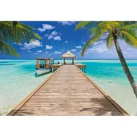Overig Fototapete "Beach Resort - Größe 368 x 254 cm" bedruckt glatt Wohnzimmer, Schlafzimmer