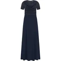 Vera Mont Jumpsuit "Jumpsuit mit Wasserfallausschnitt", Damen, Gr. 42, EURO, blau (night sky), Obermaterial: 95% Polyester PES. 5% Elasthan EL., Overalls Jumpsuit