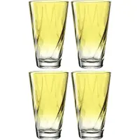 Leonardo Tumbler Twist Yellow 300 ml (4er-Set)
