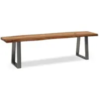 FineBuy Sitzbänk in Braun / Akazie / 120x40x46 | Gr.: onesize
