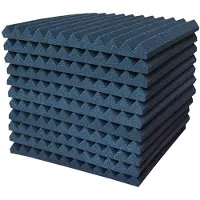 INF Schallabsorbierende Schaumstoffpaneele – hohe Schallabsorption, selbstklebend, ideal für Studio, Heimkino und Büro Schwarz L 24er-Pack