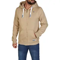 Riverso Sweatjacke Herren mit Kapuze Reißverschluss Regular Fit RIVNoah - Cobblestone Beige - 5XL