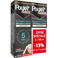 Pouxit Flash Anti-Läuse und Nissen Shampoo Behandlung 2 x Sonderangebot 9,8x3,8x14,7 cm