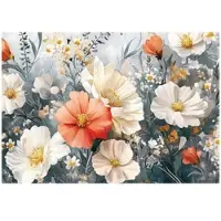 WALLARENA Fototapete Blumen in Beige | Gr.: 400 x 280 cm