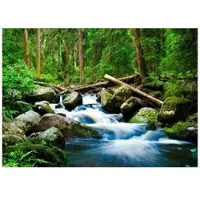 WALLARENA FOTOTAPETE Wasserfall 3D Natur 400x280