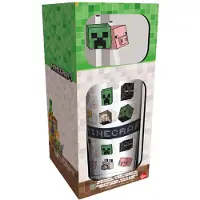 Minecraft Glas Tumbler mit Trinkhalmen Characters