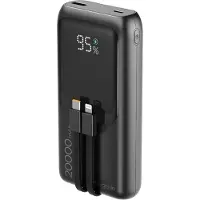 Gembird Power bank Enerģijas krātuve 20W 20000mAh 20W PD 18W QC 3.0 Integrated Cables
