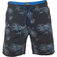Riverso Herren Badehose RIVKai Regular Fit - Black Bright Royal Blue (64004) - M
